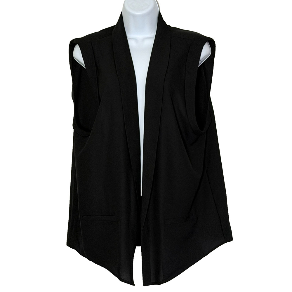 Adam Levine Cardigan Black Open Front Pockets